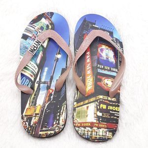 NYPW Women's "NEW YORK CITY GRAPHICS" Thong Flip Flops (Size Small 5- 6) NEW!!!